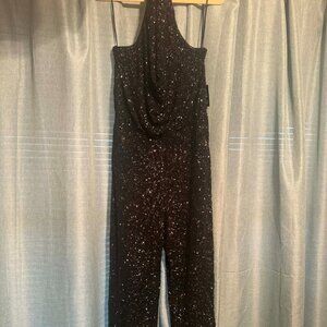 Express Sequin Halter Jumpsuit - Large